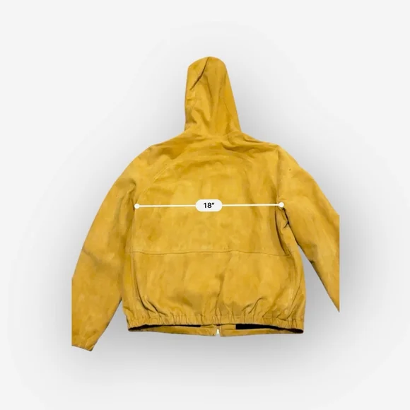 Vtg 70s Bert Paley Men's Sheepskin Suede Full-Zip Hoodie Jacket sz 42R #1420​ - Picture 7 of 12